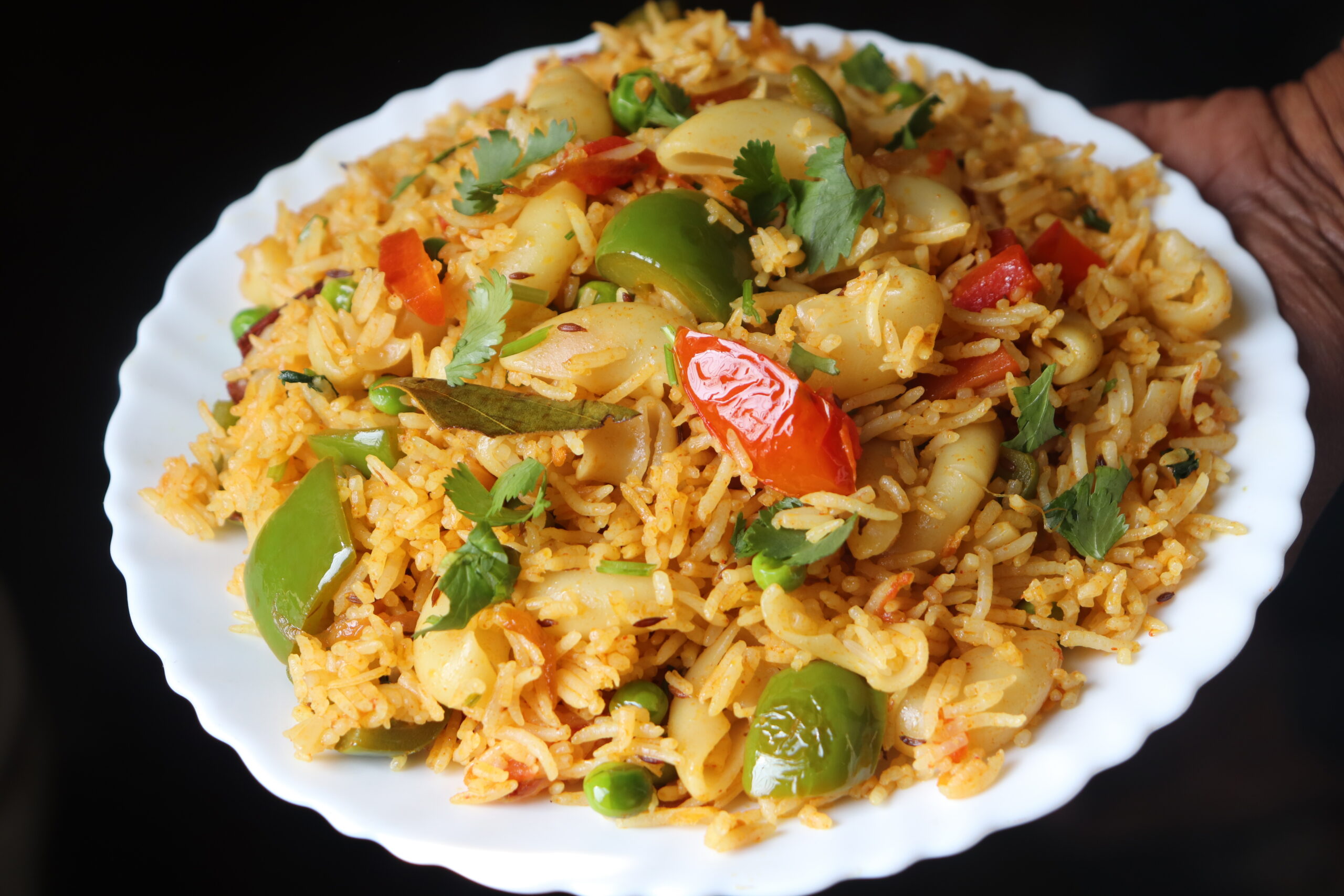 मेकरोनी राइस पुलाव