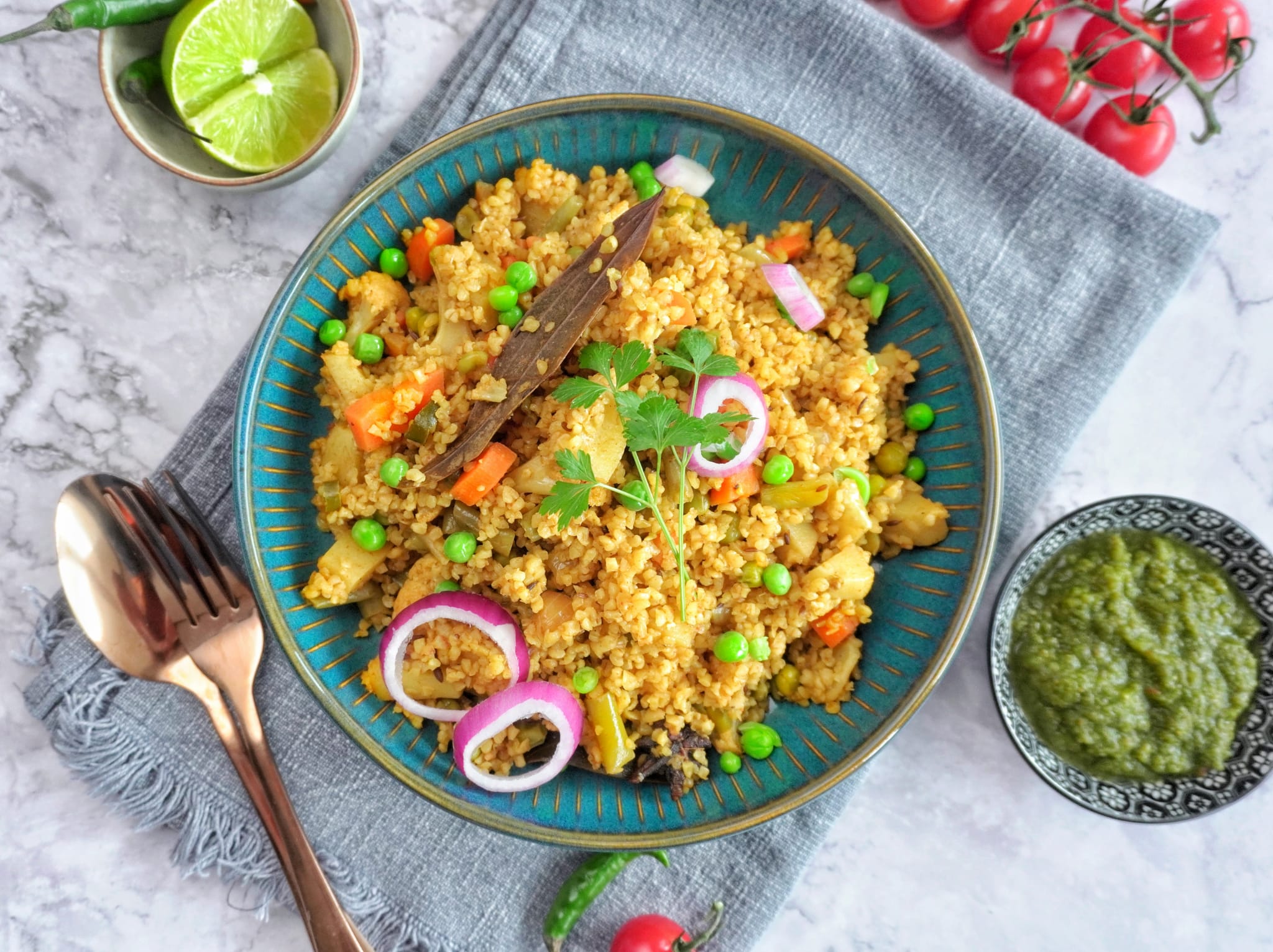  दलिया पुलाव